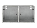 Armoire murale avec portes en verre gris béton 68.5x37x35 24049EOHT