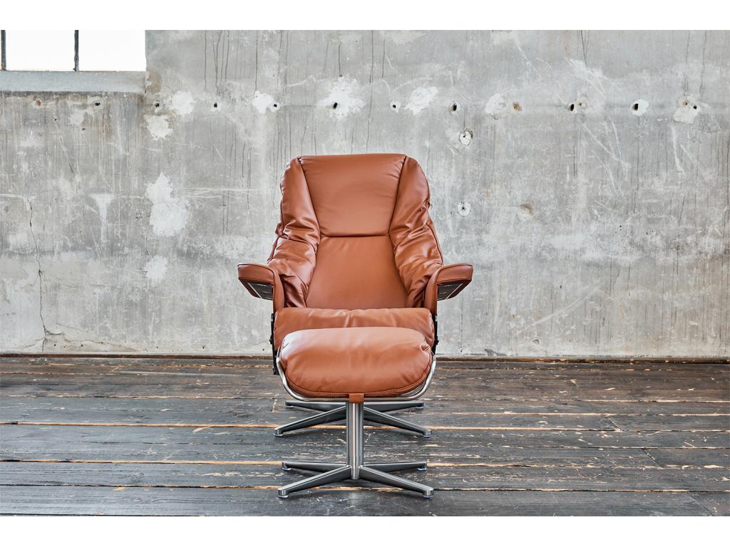 Fauteuil - cuir marron - Calmetop 70051IYKZ