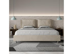 Lit sans sommier rembourré 180x200 microfibre sable Nidchicshop 25493LIAY
