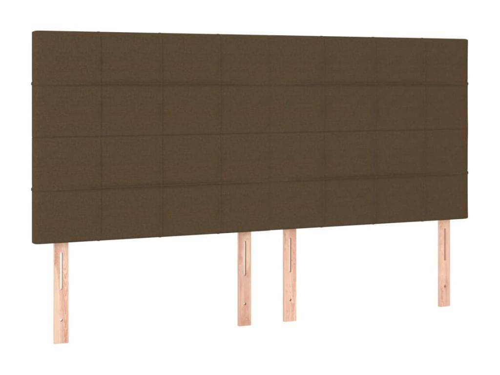 Sommier à Nidchicshop de lit matelas et LED Marron foncé 160x200 cm 46254VMDO