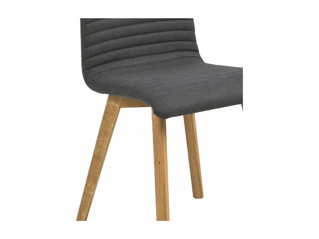Chaises tissu et bois chêne lot de 2 - Nidchicshop 57948QXHC