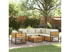 Salon de jardin avec coussins 7 pièces bois massif d'Nidchicshop 75574SLKA