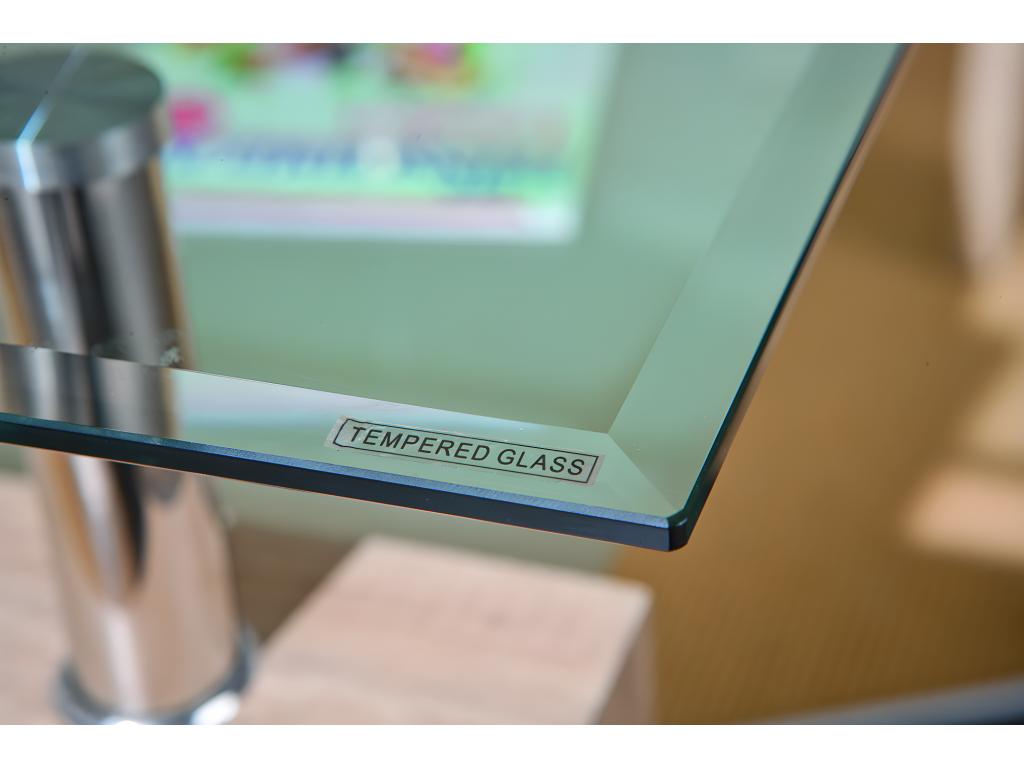 Calmetop Table basse 1 tablette de rangement imitation chêne Calmetop. 90516RQTV