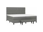 Sommier à Nidchicshop de lit avec matelas Gris foncé 200x200 Tissu 52607EEMQ