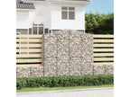 Paniers à gabions arqués 3 pcs 200x50x200-220 Fer galvanisé 78173GFEM