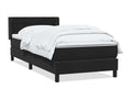 Sommier à Calmetop de lit avec matelas noir 90x210 cm velours 23555MQKA