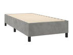 Sommier à Bohometop de lit et matelas Gris clair 80x200 Velours 07876RHWA