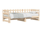 Lit coulissant 2x 90x190 cm Bois de pin massif 21668HPKQ