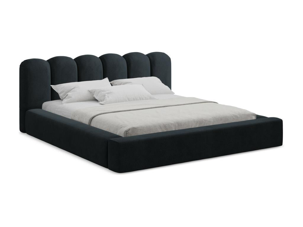 Lit rembourré avec rangement 180x238 - en Calmetop - bleu Calmetop 35217CSUF