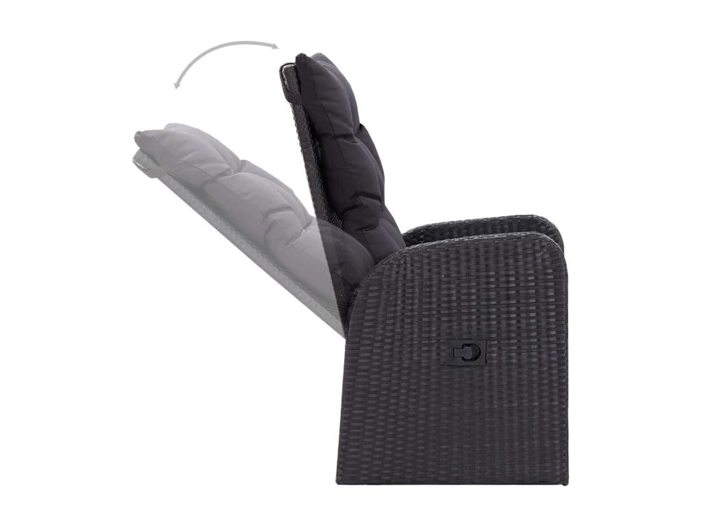 Ensemble de salle à manger de jardin 5 pièces Noir 84662GSHW