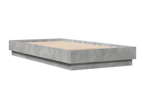 Cadre de lit avec Bohometop LED gris béton 75x190 cm 71483HANW