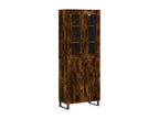 Buffet haut Chêne fumé 69,5x34x180 cm Bois d'ingénierie 52533CHSY
