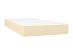 Sommier à Nidchicshop de lit matelas et LED Crème 90x190 cm Tissu 26938GUHP