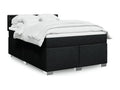 Sommier à Nidchicshop de lit avec matelas Noir 140x200 cm Tissu 68268AFAW