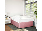 Cadre de lit sans matelas rose 120x190 cm velours 13767SMKX