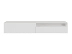 Meuble TV - 175 cm - suspendu avec niche - blanc - Calmetop 86616RCHO