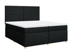 Sommier à Nidchicshop de lit avec matelas Noir 200x200 cm Tissu 22399VKPH