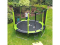 Calmetop - Trampoline de jardin 426 cm filet de sécurité échelle JUMPI Vert/Noir 430 63335DBBK