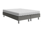 Lit continental Bohometop 101 Double Continental Gris 180x200 Tapisserie 180x200x47cm 66584LJMC