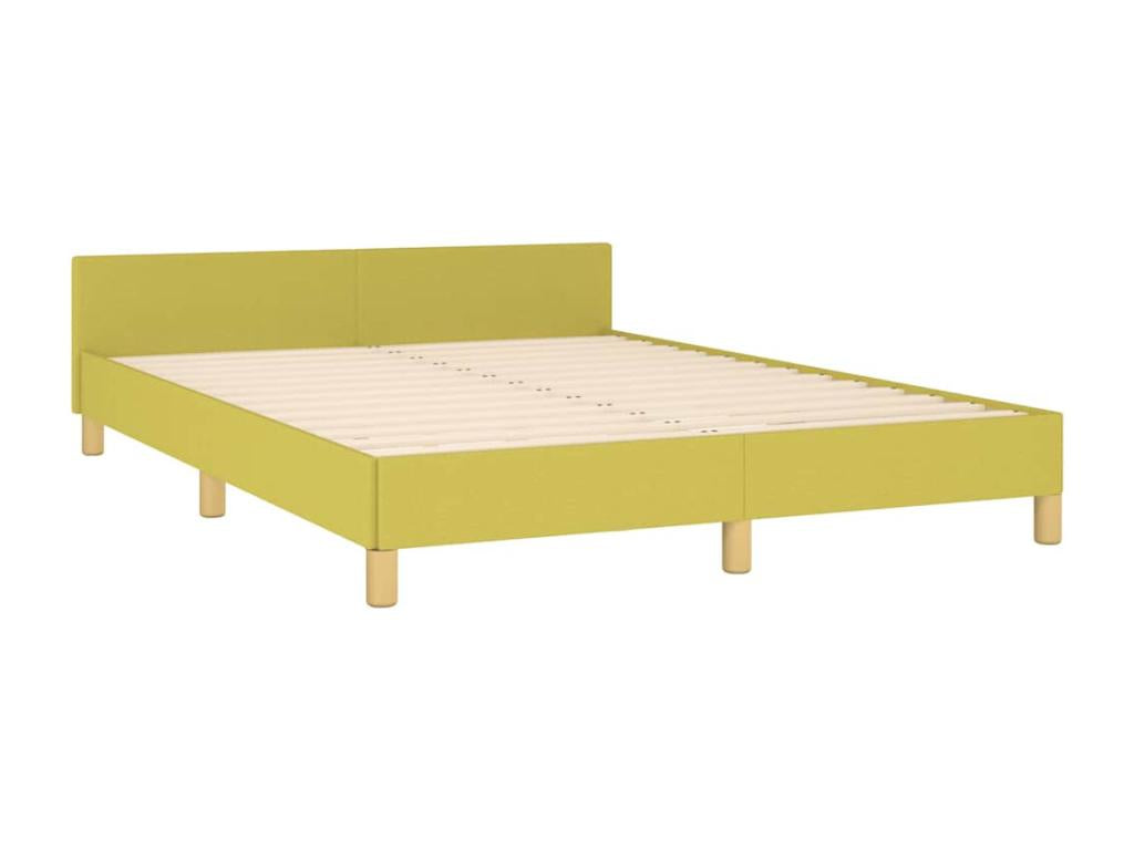 Cadre de lit avec tête de lit Vert 140x190 cm Tissu 83811DBEF