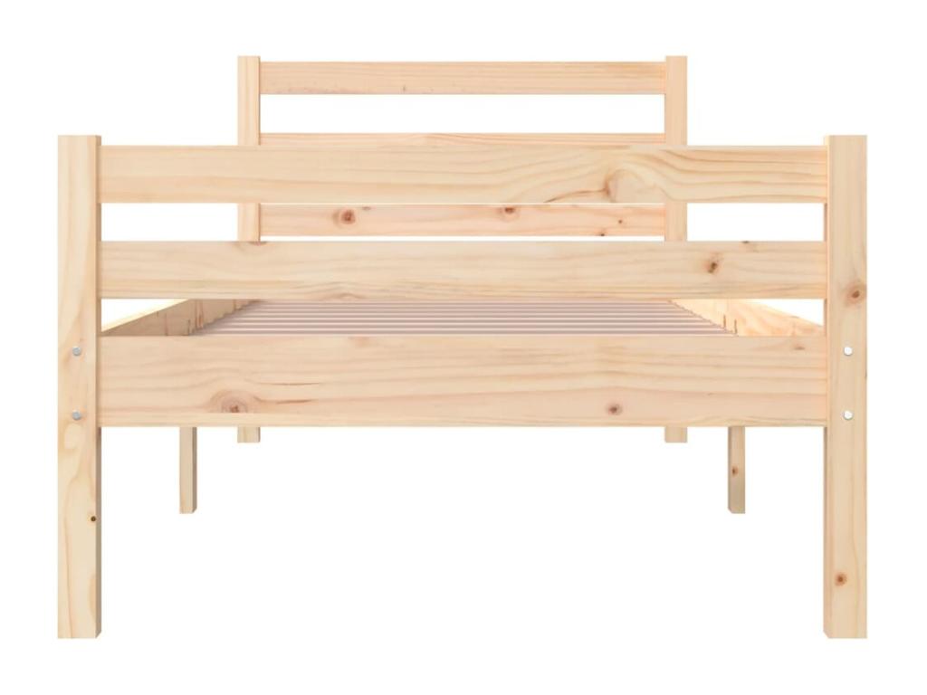 Cadre de lit sans matelas bois massif 75x190 cm 71126LVLE