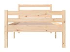 Cadre de lit sans matelas bois massif 75x190 cm 71126LVLE