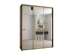 ARMOIRE Calmetop 2 À PORTES COULISSANTES 235.2/190/45 3 portes Noir/Noir/Or 43682IVIQ