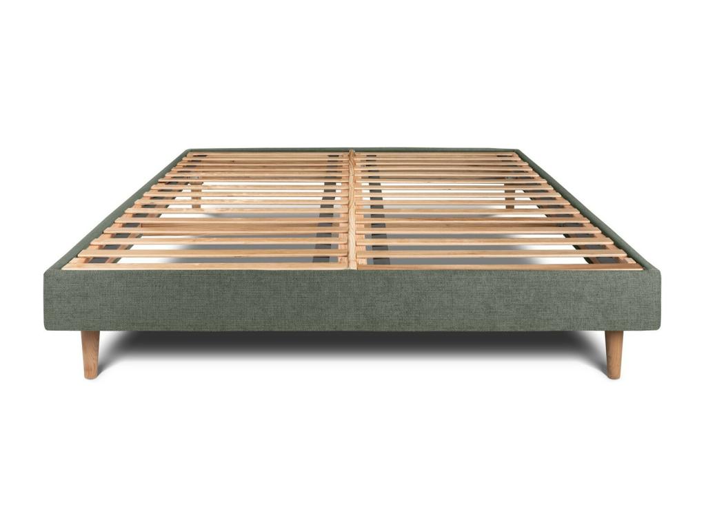 Sommier Calmetop Tissu Vert 135x190 H29cm 92880QUEI