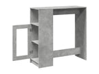Table de bar avec étagères gris béton bois d'ingénierie 82910RUPG