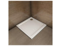 Récepteur de douche blanc 70x70x3cm carré extra-plat Calmetop coat bac à douche anti-dérapant avec bonde de récepteur et siphon 90cm 95190QMVK