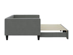 Lit de jour avec gigogne sans matelas gris foncé 100x200 cm 77763UFPV
