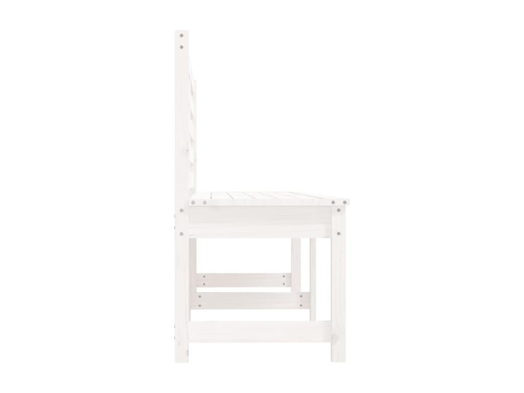Banc de jardin meuble bois blanc 201,5x48x91,5 cm 02 0011651 43975HIMG