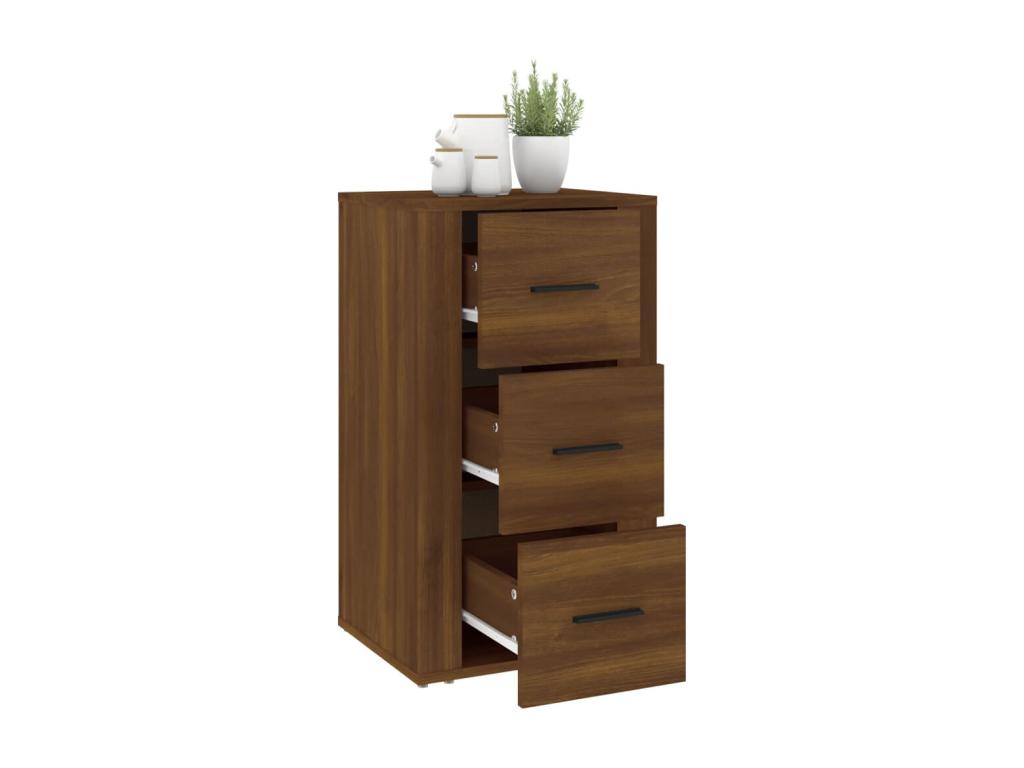 Buffet Chêne marron 40x33x70 cm Bois d'ingénierie 47430WWIO