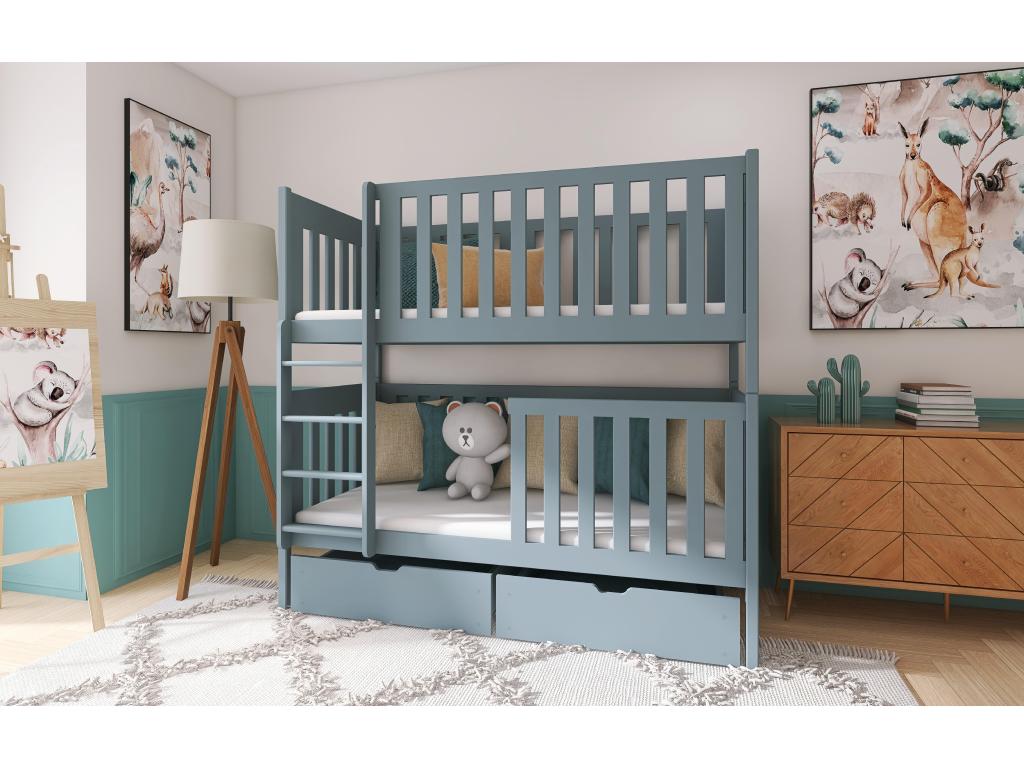 Lits superposés Calmetop BB012 90x180 cm Gris 43793ZBSC