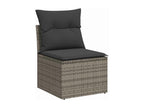 Salon de jardin avec coussins 7 pièces gris résine tressée 82415OXRU