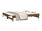 Lit coulissant Marron miel 2x 80x200 cm Bois de pin massif 20752ODHH