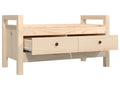 Banc d'entrée 80x40x43 cm Bois de pin massif 19055LPPM