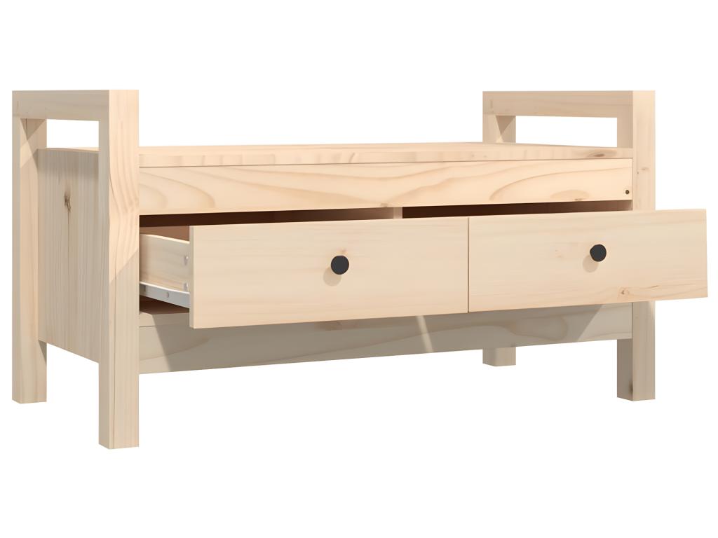 Banc d'entrée 80x40x43 cm Bois de pin massif 19055LPPM
