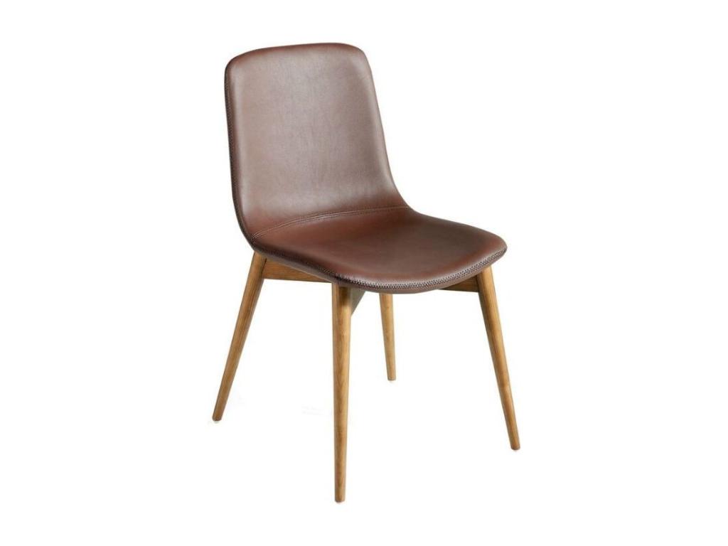 Chaise similicuir et bois de frêne massif Nidchicshop - Lot de 2-Couleur Nidchicshop 07 Sable 14902OSCO