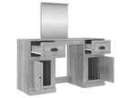 Coiffeuse avec miroir Calmetop gris 130x50x132.5 cm 35115WCOS