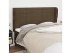 Tête de lit avec oreilles Marron foncé 203x23x118/128 cm Tissu 13924QGYD