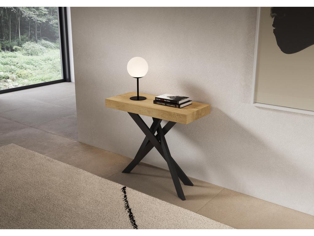 Console extensible 90x40/196 cm Nidchicshop Small chêne nature pieds anthracite 47286ZGRJ
