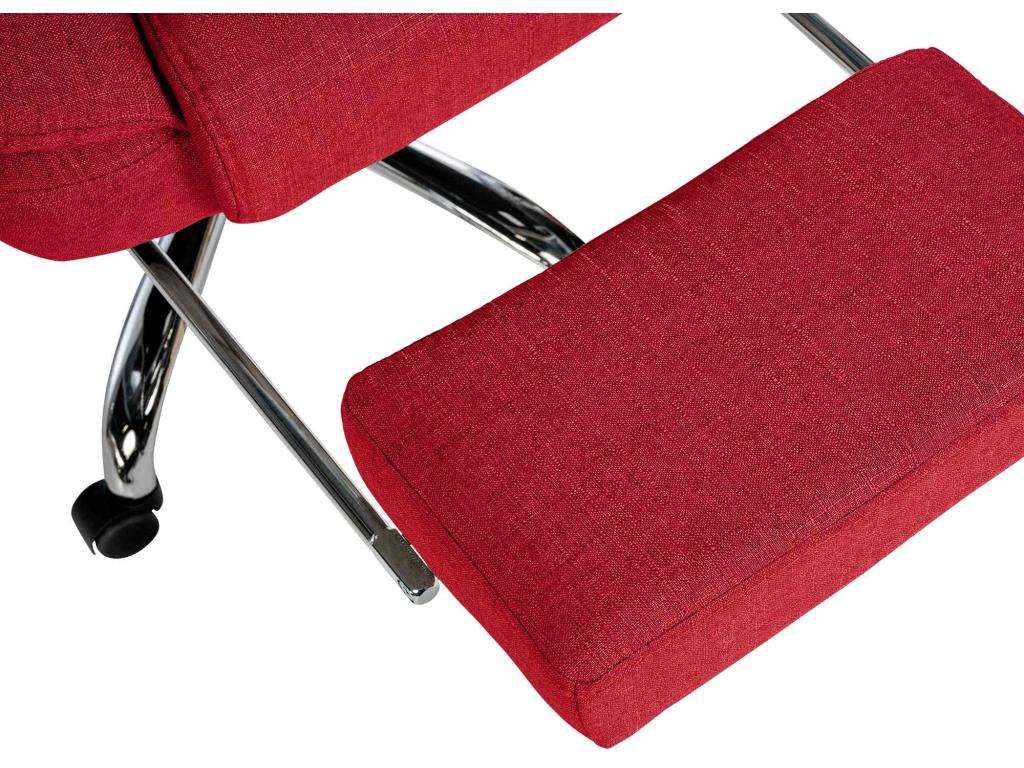 Chaise de bureau - Tissu - Rouge - Oxygène 09071DGWD