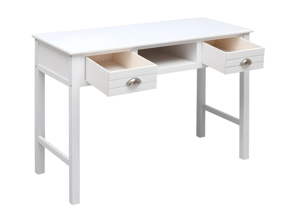 Buffet Blanc 108x45x76 cm Bois de Paulownia massif 23392BJBO