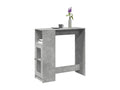 Table de bar avec étagères gris béton bois d'ingénierie 82910RUPG