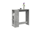Table de bar avec étagères gris béton bois d'ingénierie 82910RUPG