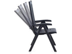 Fauteuil multipositions en métal anthracite 63x85x108 cm 33516IGWT