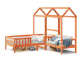 Ensemble de lit et de banc avec toit sans matelas 75x190 cm 65185ZJSU