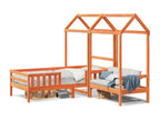 Ensemble de lit et de banc avec toit sans matelas 75x190 cm 65185ZJSU