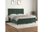 Lit à sommier tapissier et matelas Vert foncé 160x200cm Velours 44947OCIA